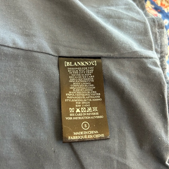 Women's Blue Suede Jacket - Picture 5 of 5